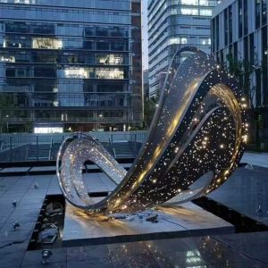 Versatile And Durable Metal Feather Sculpture With Lights Suitable For Office