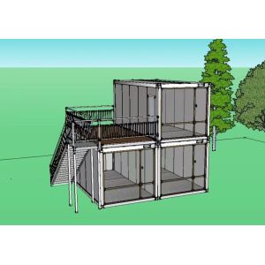 Industrial Collapsible Foldable Modular Homes Container With Bathroom