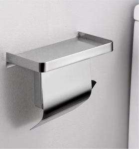 Cheap Waterproof Wall Mounted Toilet Paper Holder , 304 Stainless Steel Toilet Tissue Dispenser for sale