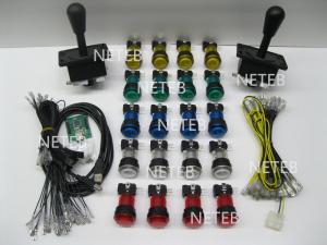 Cheap Joystick Pack, 2 Joysticks and 16 Clear illuminated buttonS,2 player USB to Jamme converting board for sale