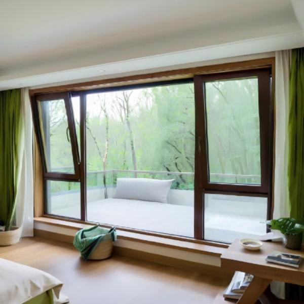 Quality Modern Design Hand Crank Aluminum Casement Window With R-Type Anti-Collision Corner wholesale