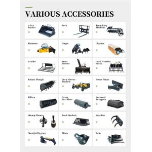 Cheap Wheel Skid Steer Loaders Mini Small Skid Steer Track Loader With