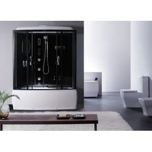 Black Profiles Enclosed Bath Shower Unit , Complete Shower Stall Kits
