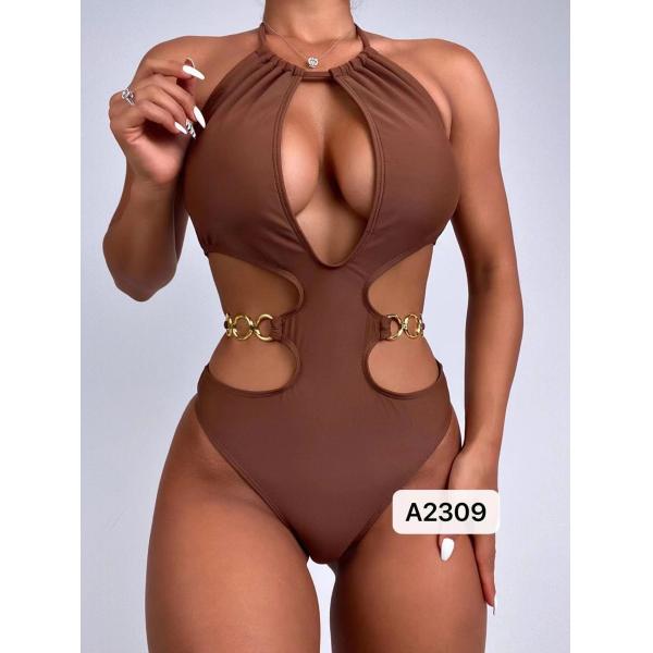 Ladies One Piece Swimsuit Backless Durable Abrasion-Resistant High Elastic