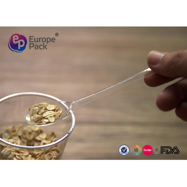 Quality Washable Plastic Ice Cream Taster Spoons Transparent Color For Food Decoration wholesale