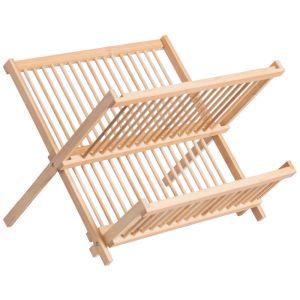 Bamboo plate Holder for Dish Rack- plate and bowl Drying rack - Bamboo Dish
