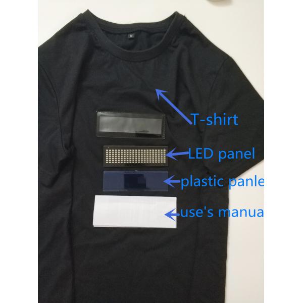 high light flashing Hip Hop street led t-shirt wearable mini led message display T-shirt for party or bar pop led gift