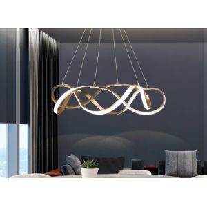 Acrylic Lampshade Power 33w 50w 69w Iron Gold Modern Ring Light