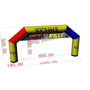 Cheap 10m*5m Mix Color Large PVC Custom Inflatable Arch / Inflatable Advertising for sale