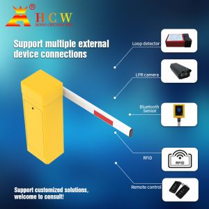 HCW Smart Electric Fence Barrier Gate Remote Control 125W 6s-9s Take Off Time