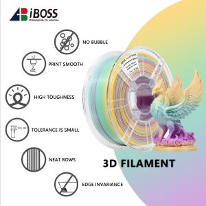 Iboss High Quality 1.75mm Morandi Rainbow 3D Filament 1kg PLA+ Filament