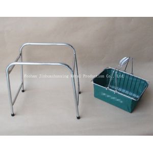 Green Color W215mm L285mm Wire Basket for Bathroom,Kicthen With Handles，Base