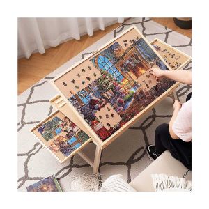 Cheap Folding Wooden Table Jigsaw Puzzle Board for AJUNION 1000 Piece Puzzle 31.1 x 22 x 2.4 for sale