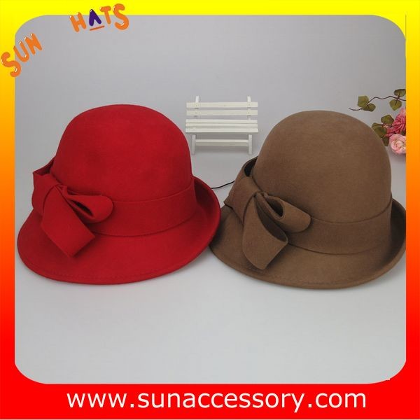 Fashion hot sale unique wool felt ladies hat, Crushable Australia wool hats for ladies