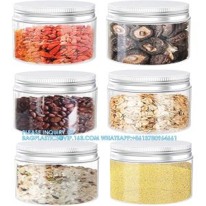 16 Ounce Plastic Jars Clear Plastic Mason Jars Storage Containers Wide Mouth