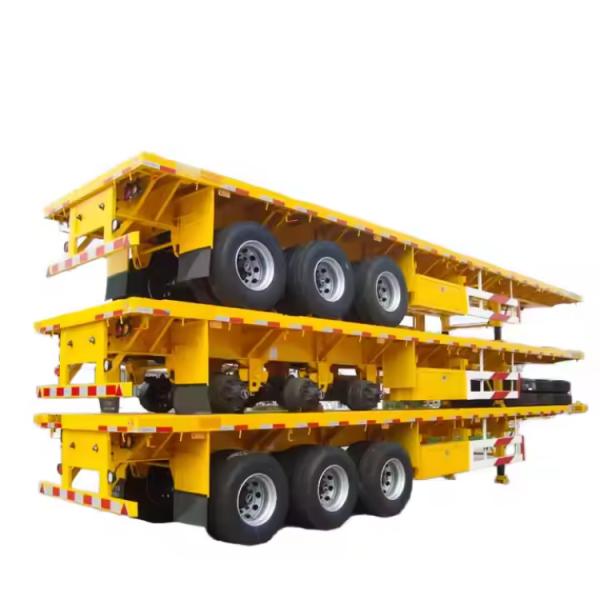 Hot Selling 40ft & 20ft &45ft& 53ft Steel Container Durable Flatbed Semi-Trailer for Normal Bulk Cargo Transport