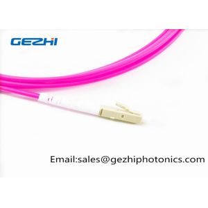 LC / PC - FC / PC Optic Patch Cord Jumper OM4 50/125um Multimode LSZH 2M Pink
