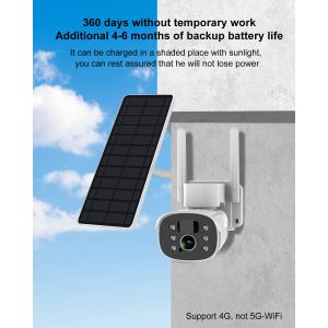 Glomarket Tuya Solar PTZ Camera Two-way Voice Intercom HD Support APP Control