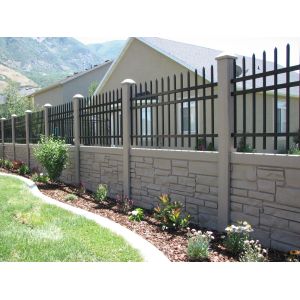 1.8m Height Tubular Steel Fence Powder Coated 25*25mm Rails