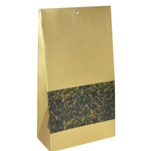 Custom Classic Kraft Paper Packaging For Tea Bags , Flat Bottom