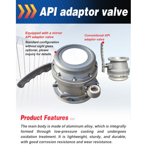General Oil Media Tanker Truck Aluminum Alloy API Bottom Loading Adaptor Valve for Loading and Distribution