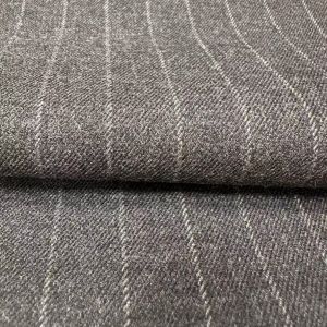 Polyester/Rayon/Spandex Heather Grey Striped Yarn Dyed Fabric for Lady′s Pants,