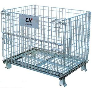 Stackable Wire Mesh Storage Cages Customized Collapsible