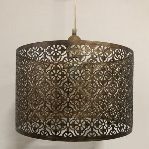 Large Pattern Perforated Metal Lamp Shade Dia 1000mm Drum Ceiling