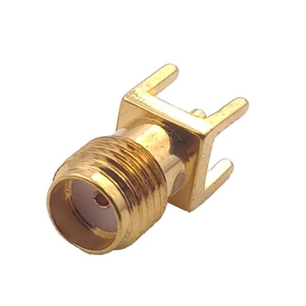 Quality RF SMA Coaxial Connector Female Gold Plated PCB Surface Mount Sma Connector  In Wifi Module wholesale