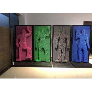 Cheap Impression Pin Wall Life Size Plastic 3D Art Board For Mall Playing for sale
