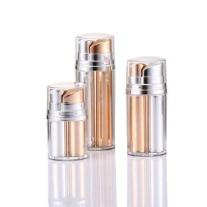 Plastic Airless Bottle Double Tube Airless Pump Bottles Skincare Vacuum Bottles