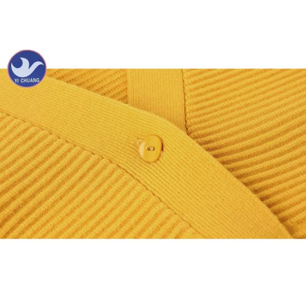 Ottoman Knitted Chunky Cardigan Sweater Womens , Button Down Cardigan Sweaters V Neck