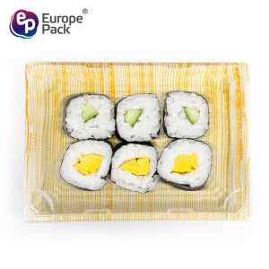 Newest design 10 inch square shape takeaway disposable patisserie sushi