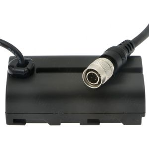 NP F550 Dummy Battery To Hirose 4 Pin Male Power Cable For Sony To Feelworld
