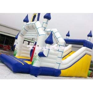Cheap Mega Bounce N Slide Out , Inflatable Jumping Castle with Slide And Obstacles for sale