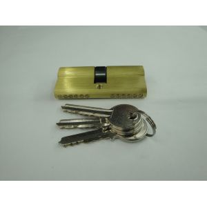 70mm(35*35) Euro Profile Double Brass Cylinder Lock with 3 brass normal keys