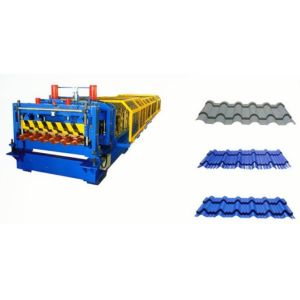 Galvanized Steel Roof Panel Double Layer Roll Forming Machine 12--15 m / Min