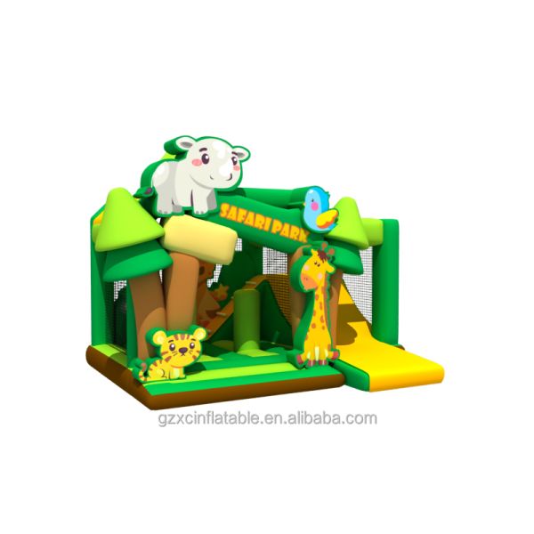 Huge Inflatable Theme Park Combo Playground Bounce House Inflatable Slide Obstacle Outdoor Giant