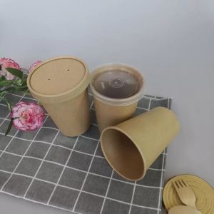 Customized Ice Cream Stackable Offset Printing Recyclable Disposable Paper Soup