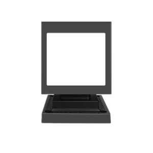 4 In 1 Wall Post Lamp , Outdoor Column Solar Lawn Light For Courtyard