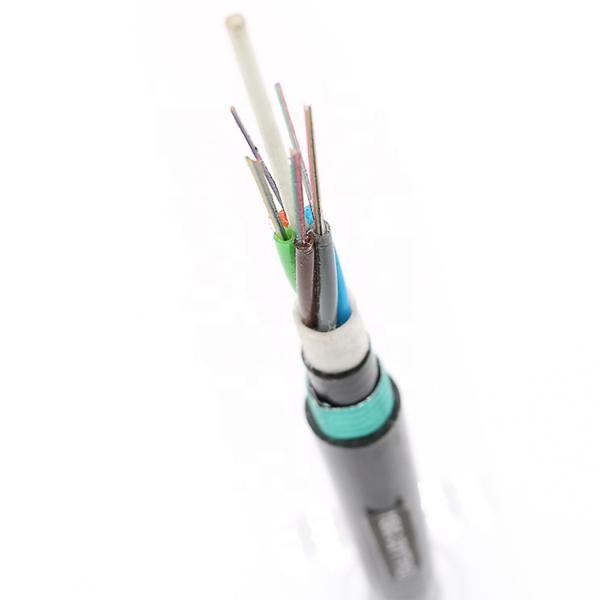 Direct Buried 24 Core Steel Wire Underground Fiber Optic Cable Double Armoured Gyfty53