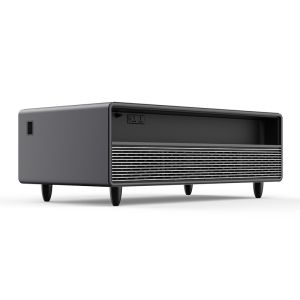 Modern Stylish Side Table with Built-in Light Charger and Beverage Cooler