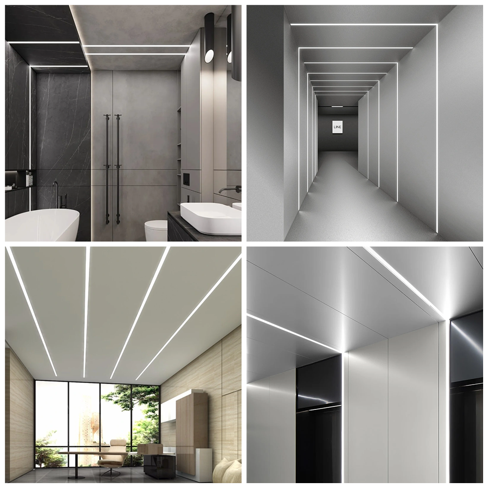 6063 Aluminum LED Profile W64.0 × H14.0mm with PCB Width up to 11.0mm for