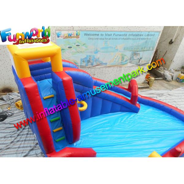 0.55MM PVC Tarpaulin Outdoor Inflatable Water Slides Kids Water Slide With Pool