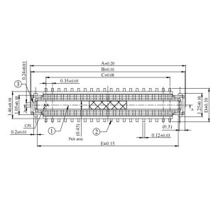 Smd Board To Board Connectors 0.6mm Mating Height BTB Connector Male