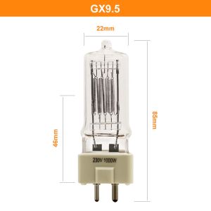 230V 1000W GX9.5 Quartz Halogen Light Bulbs Compatible Sylvania Photo Optic Lamp