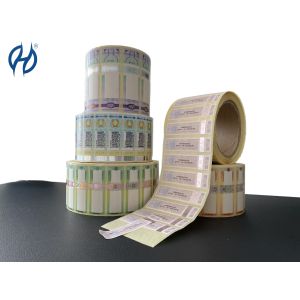 Custom Wine Bottle Security Tax Stamp with Watermark Rainbow Printing 100000 MOQ