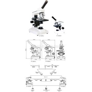 Lab Achromatic Biological Microscope Monocular Microscopes A11.0203