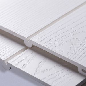 Embossed WPC Fluted Wall Panel 15mm Acid And Alkali Resistance