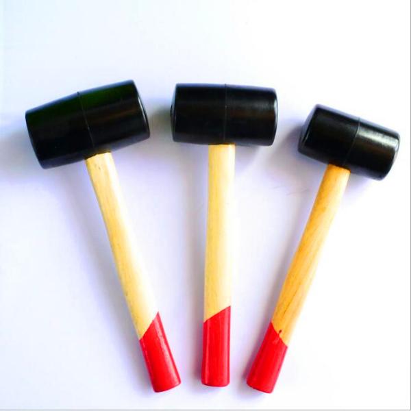 Black Color Rubber Mallet/Rubber hammer (RHA-2) with wooden handle and good